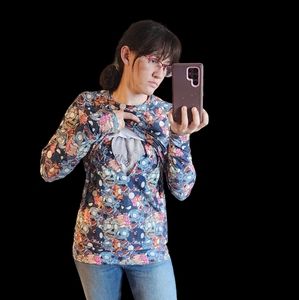 Hand made nursing long sleeve tshirt Zombies